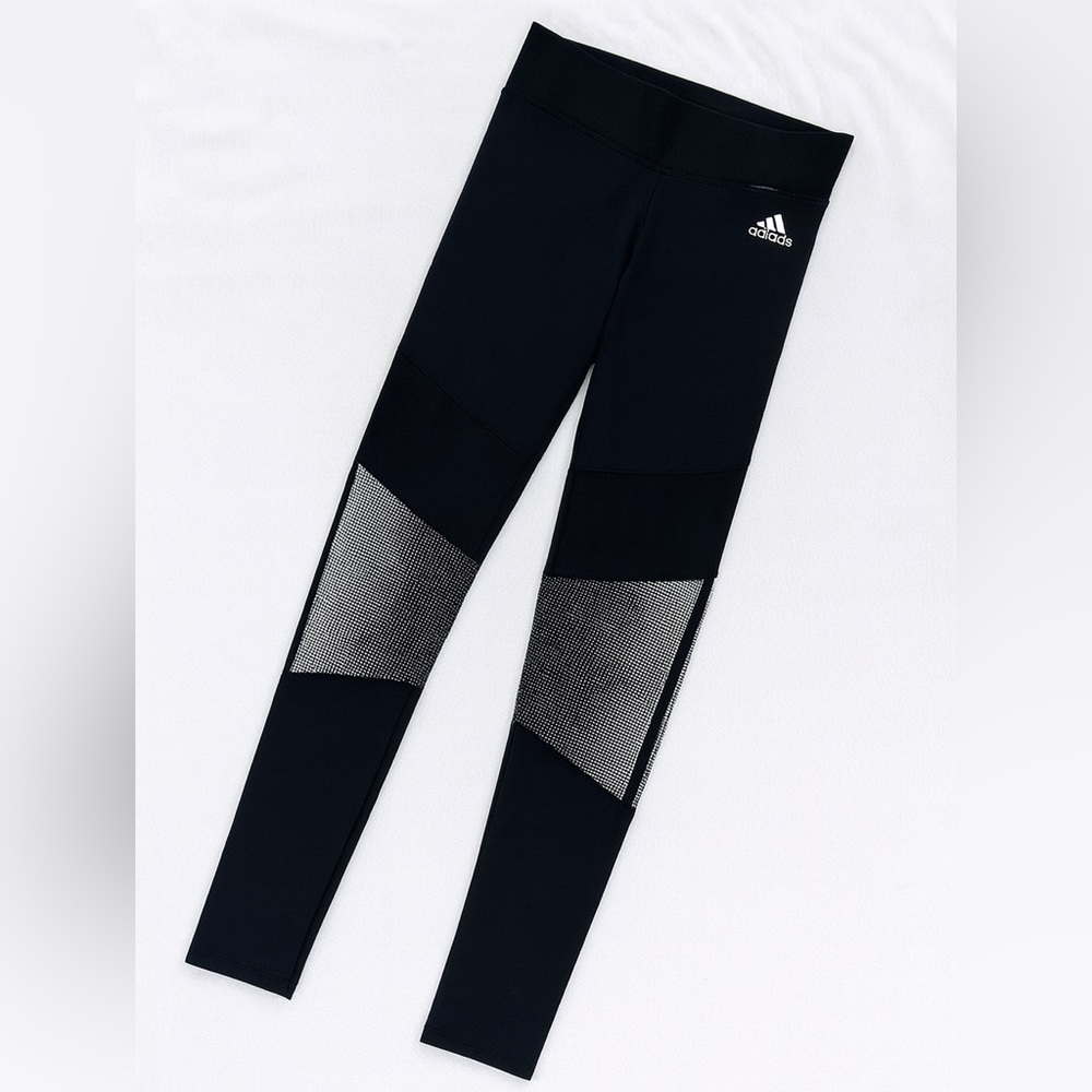 Adidas Leggings Black with Gold Accents